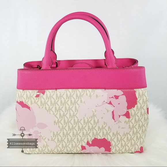 NWT Michael Kors Granita Pink MD Hailee Satchel - Picture 3 of 5